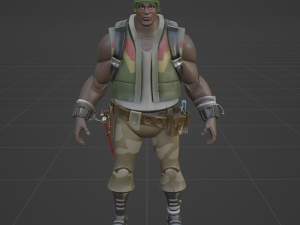 Sgt Tank Gatling - Fortnite Modelo 3D
