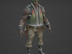 Sgt Tank Gatling - Fortnite Modelo 3D