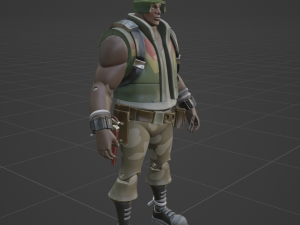 Sgt Tank Gatling - Fortnite Modelo 3D