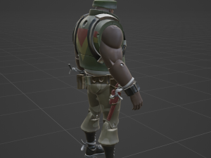 Sgt Tank Gatling - Fortnite Modelo 3D
