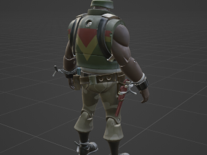 Sgt Tank Gatling - Fortnite Modelo 3D