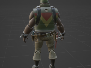 Sgt Tank Gatling - Fortnite Modelo 3D