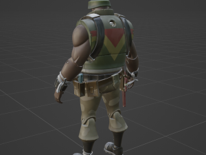 Sgt Tank Gatling - Fortnite Modelo 3D