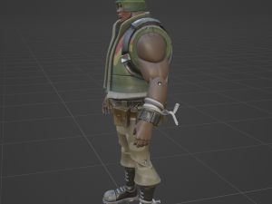 Sgt Tank Gatling - Fortnite Modelo 3D