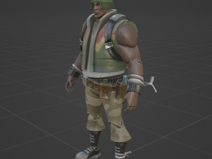 Sgt Tank Gatling - Fortnite Modelo 3D