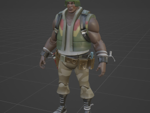 Sgt Tank Gatling - Fortnite Modelo 3D