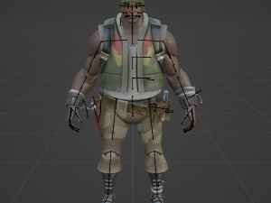 Sgt Tank Gatling - Fortnite Modelo 3D