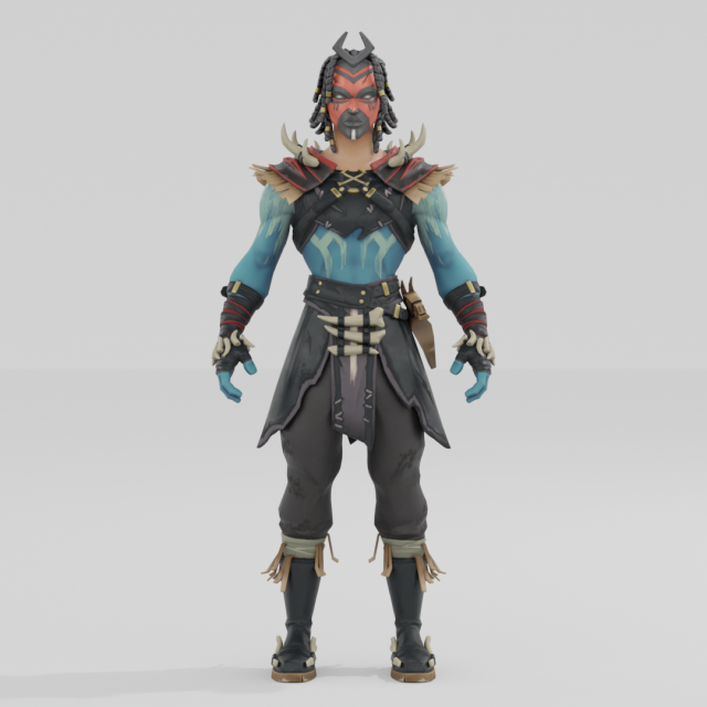 Shaman - Fortnite 3D Модель .c4d .max .obj .3ds .fbx .stl .blend 