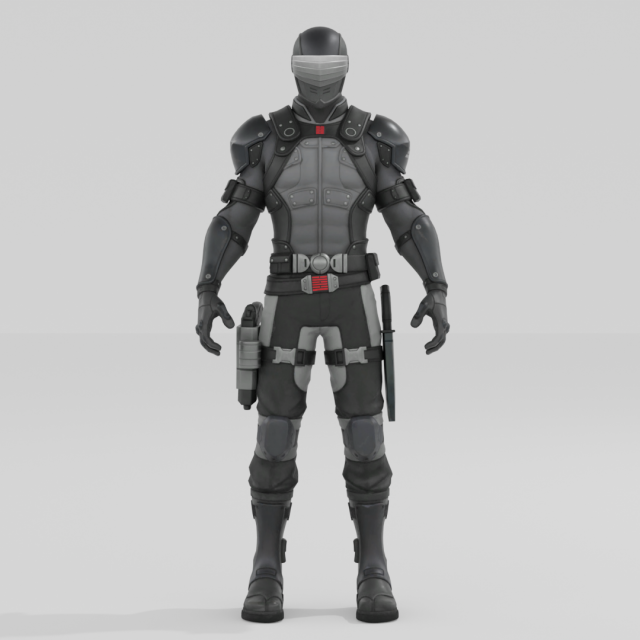 Snake Eyes - Fortnite Model 3D .c4d .max .obj .3ds .fbx .stl .blend 