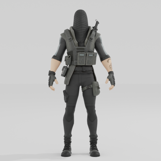 Stingray - Fortnite 3D 模型 .c4d .max .obj .3ds .fbx .stl .blend 