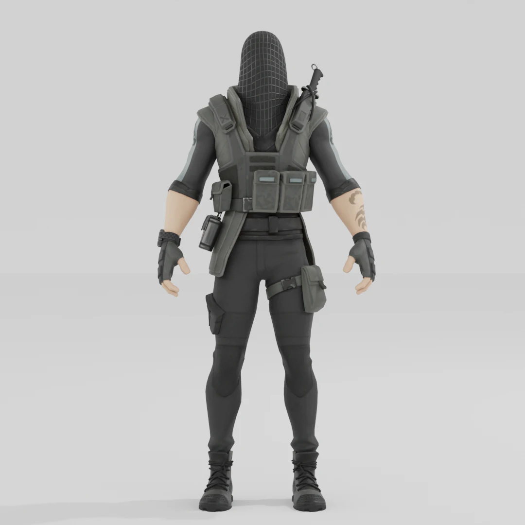 Stingray - Fortnite 3D Model .c4d .max .obj .3ds .fbx .stl .blend