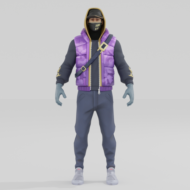 Street striker - Fortnite Modelo 3D .c4d .max .obj .3ds .fbx .stl .blend 
