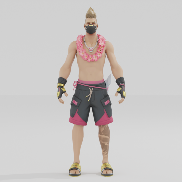 Summer Drift - Fortnite 3D Model .c4d .max .obj .3ds .fbx .stl .blend 