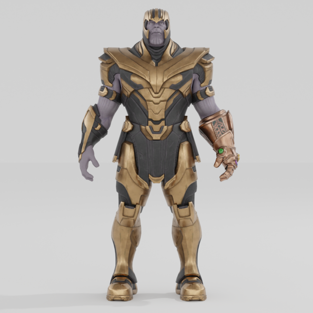 Thanos - Fortnite 3D 模型 .c4d .max .obj .3ds .fbx .stl .blend 