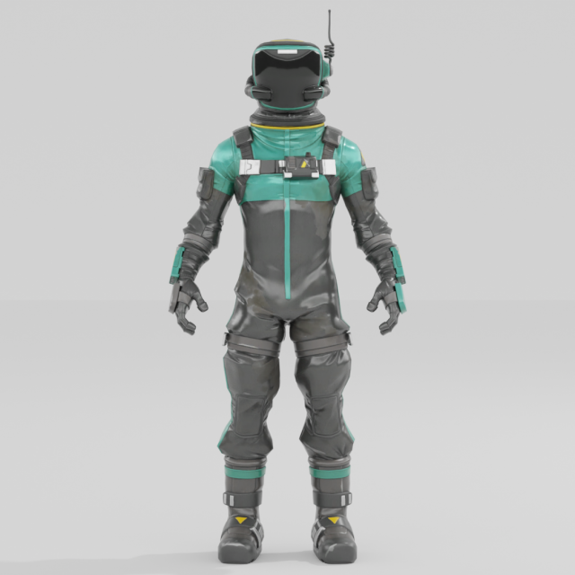 Toxic Trooper - Fortnite 3D Model .c4d .max .obj .3ds .fbx .stl .blend 