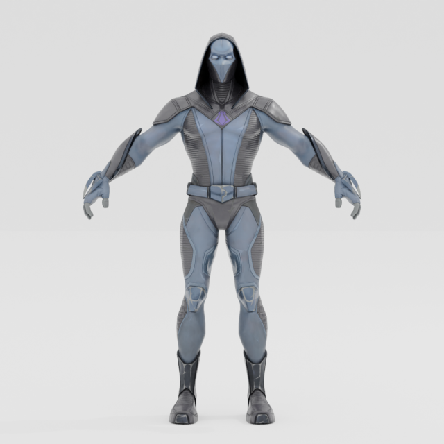 Omen - Fortnite 3D Model .c4d .max .obj .3ds .fbx .stl .blend 