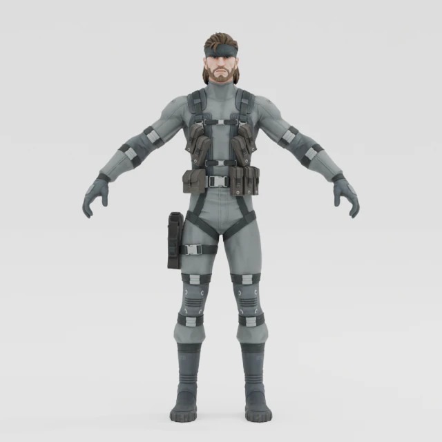 Solid Snake &ndash; Fortnite 3D Modell .c4d .max .obj .3ds .fbx .stl .blend 
