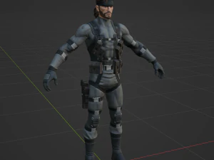 Solid Snake &ndash; Fortnite 3D Modell