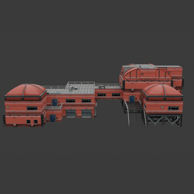 Headquarters Building - Fortnite 3D Model .c4d .max .obj .3ds .fbx .stl .blend