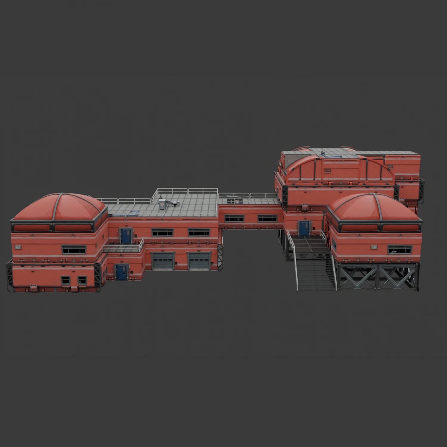 Headquarters Building - Fortnite 3D Model .c4d .max .obj .3ds .fbx .stl .blend 