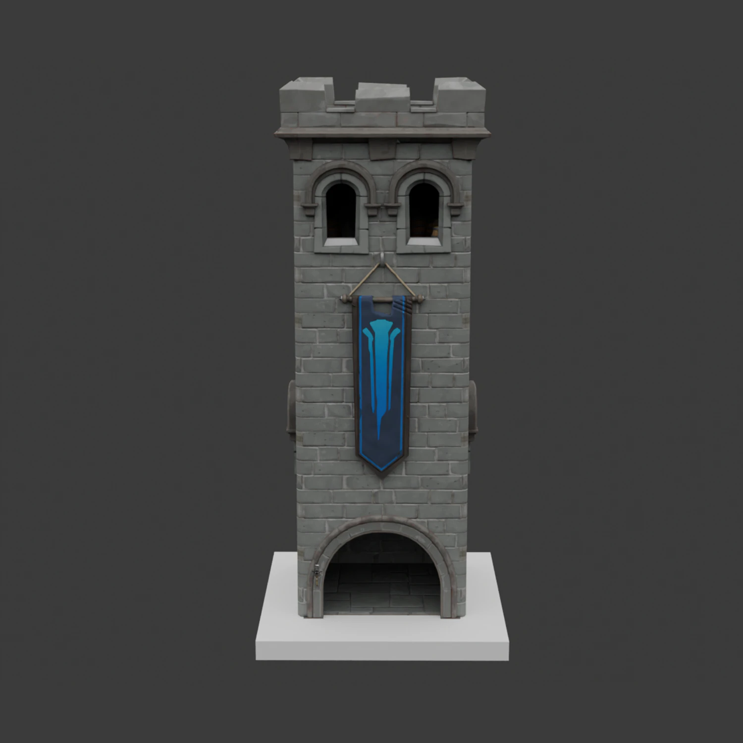 Castle Scout Tower - Fortnite 3D Model .c4d .max .obj .3ds .fbx .stl .blend 