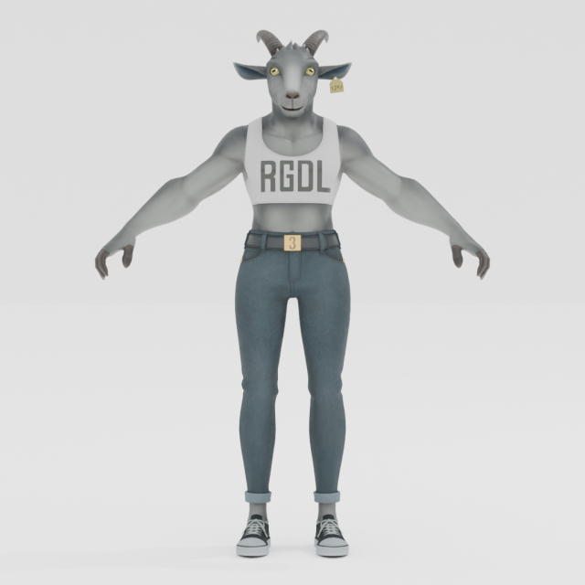 A Goat - Fortnite Modelo 3D .c4d .max .obj .3ds .fbx .stl .blend 