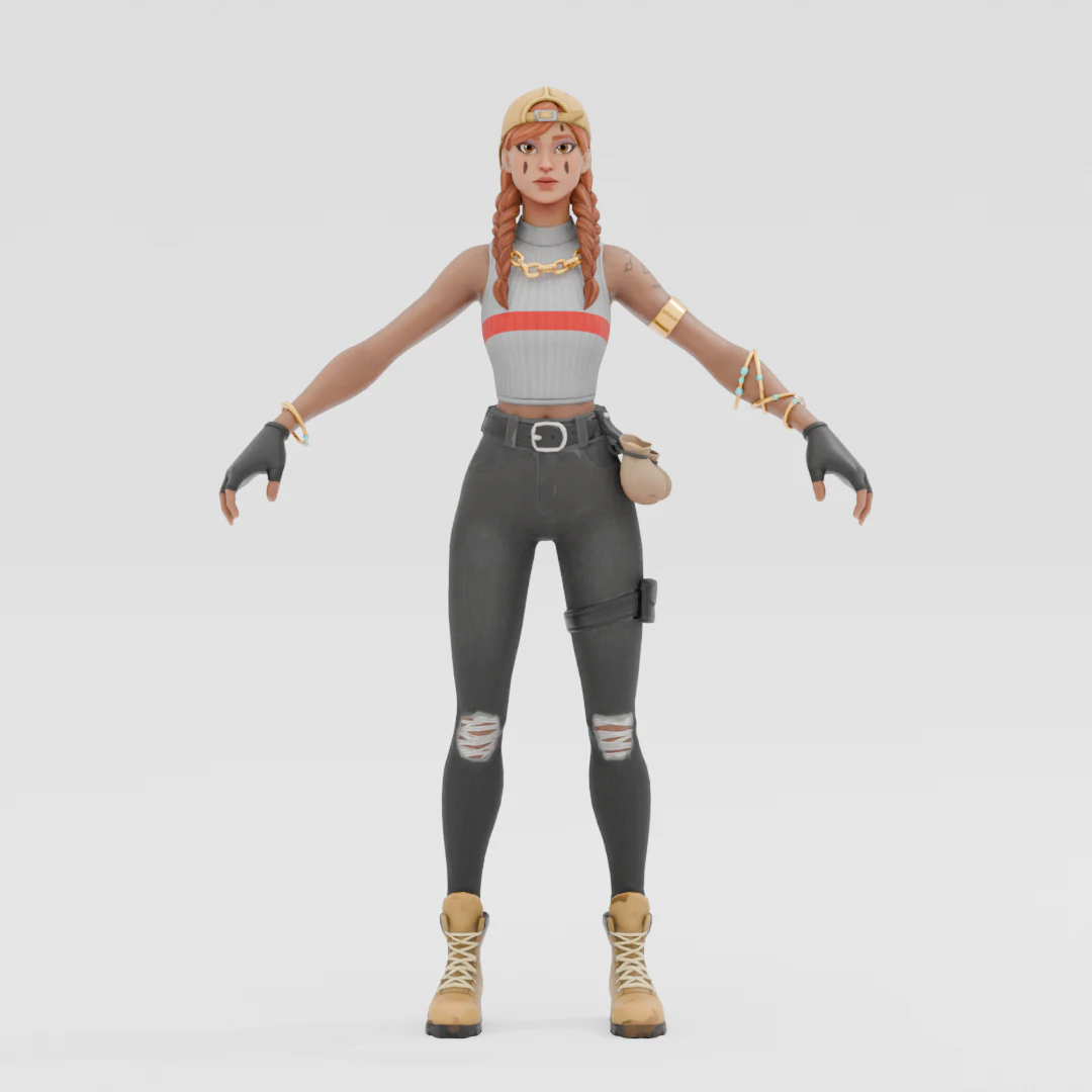 Aura - Fortnite 3D Model .c4d .max .obj .3ds .fbx .stl .blend 