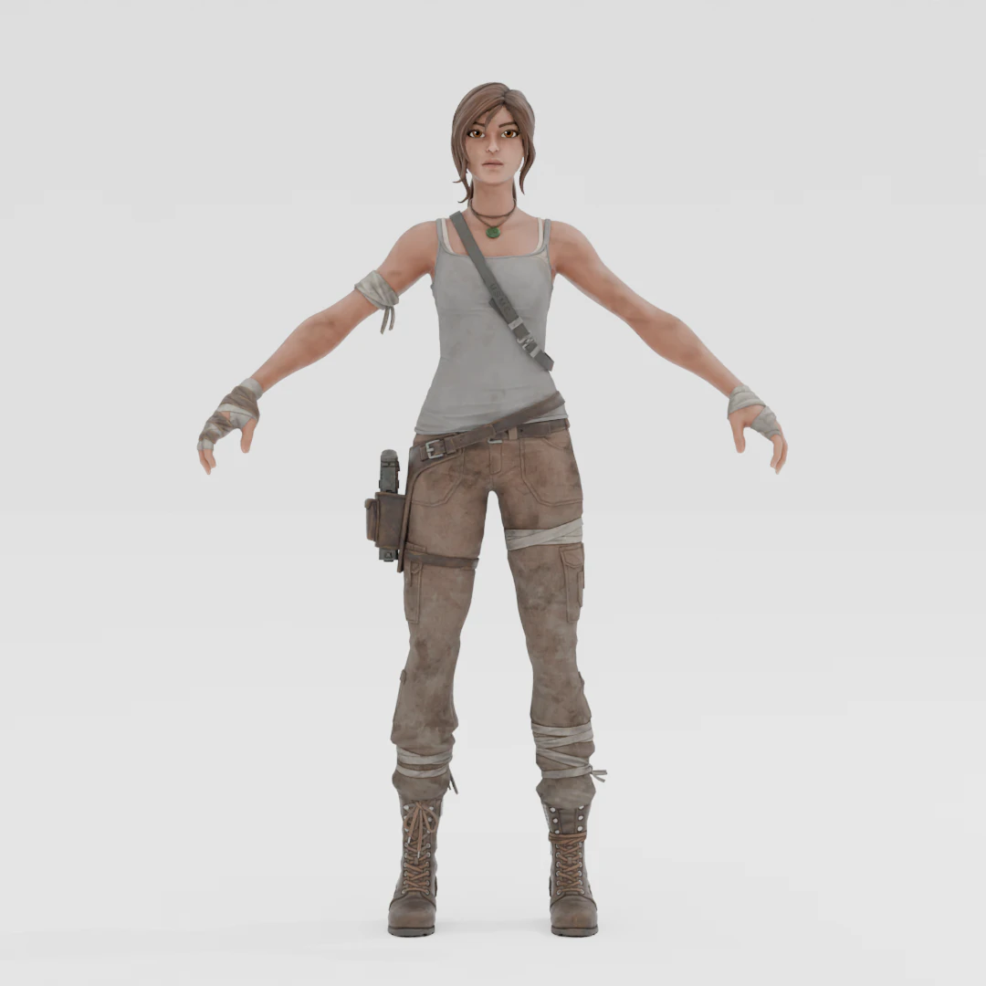 Lara Croft - Fortnite 3D Model .c4d .max .obj .3ds .fbx .stl .blend