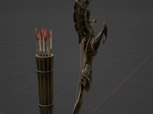 Icesteel Bow - Monster Hunter World 3D Model