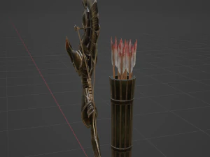 Icesteel Bow - Monster Hunter World 3D Model