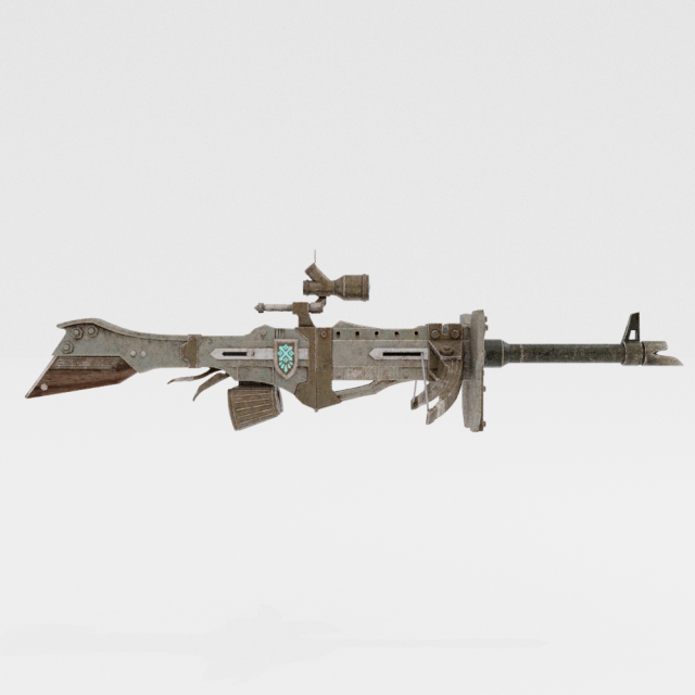 Iron Assault Heavy Bowgun - Monster Hunter World 3D 模型 .c4d .max .obj .3ds .fbx .stl .blend 