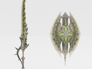 Dear Lutemia Charge Blade - Monster Hunter World Modèle 3D
