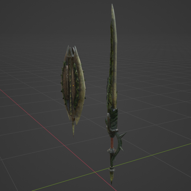 Dear Lutemia Charge Blade Monster Hunter World 3D Model in Kavga 3DExport