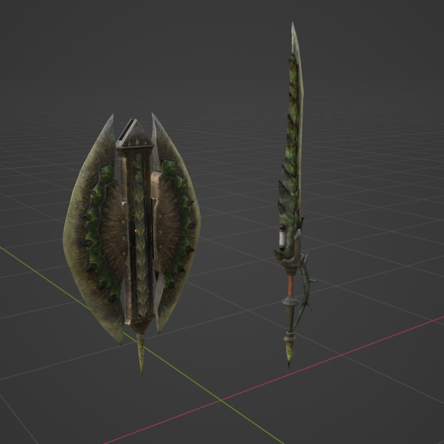 Dear Lutemia Charge Blade Monster Hunter World 3D Model in Kavga 3DExport