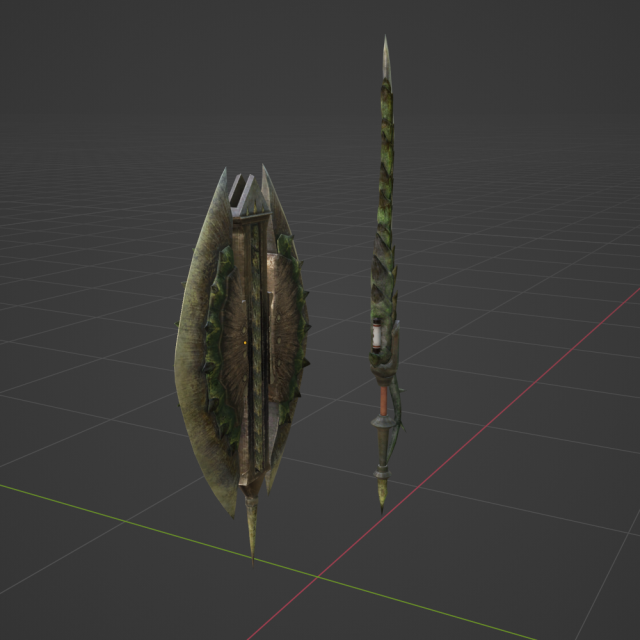 Dear Lutemia Charge Blade Monster Hunter World 3D Model in Kavga 3DExport