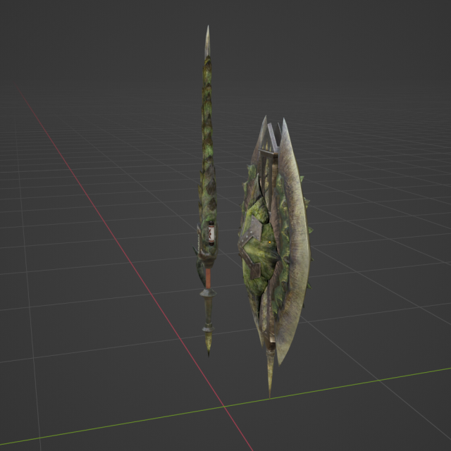 Dear Lutemia Charge Blade Monster Hunter World 3D Model in Kavga 3DExport
