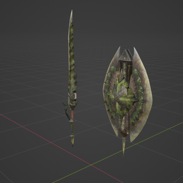 Dear Lutemia Charge Blade Monster Hunter World 3D Model in Kavga 3DExport