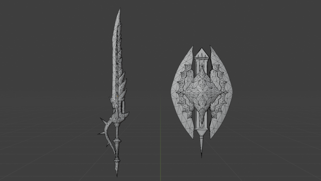 Dear Lutemia Charge Blade Monster Hunter World 3D Model in Kavga 3DExport