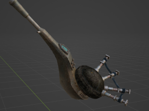 Metal Bagpipe Hunting Horn - Monster Hunter World 3Dモデル