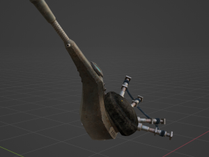 Metal Bagpipe Hunting Horn - Monster Hunter World 3Dモデル