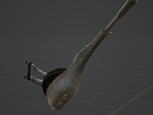 Metal Bagpipe Hunting Horn - Monster Hunter World 3Dモデル