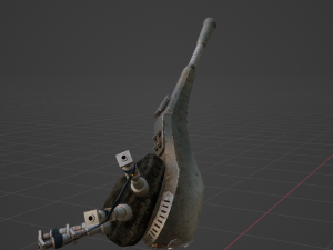 Metal Bagpipe Hunting Horn - Monster Hunter World 3Dモデル