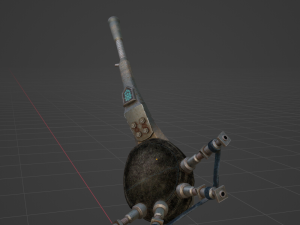 Metal Bagpipe Hunting Horn - Monster Hunter World 3Dモデル