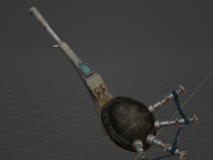 Metal Bagpipe Hunting Horn - Monster Hunter World 3Dモデル