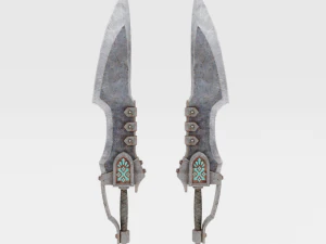 Соответствующие ломтики с двумя лезвиями - Monster Hunter World 3D Модель