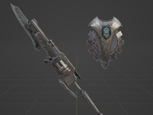 Iron Gunlance - Monster Hunter World Modelo 3D