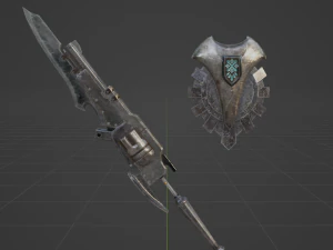 Iron Gunlance - Monster Hunter World 3D Model