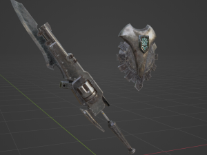 Iron Gunlance - Monster Hunter World Modelo 3D