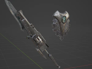 Iron Gunlance - Monster Hunter World 3D Model