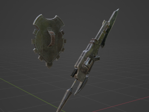 Iron Gunlance - Monster Hunter World Modelo 3D